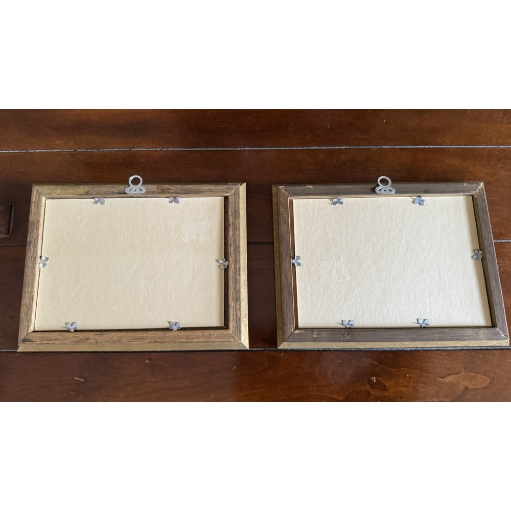 Vintage Irish Setter Dog Prints - Pair of 8.5x7" Gold Wood Framed Sheffield Art - Picture 4 of 6